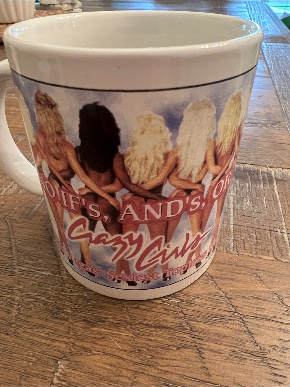 Vintage Riviera Hotel & Casino Las Vegas Crazy Girls Topless Revue mug